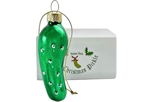 WESTMON WORKS Christmas Pickle Ornament German Tradition Blown Glass Tree Decoration Gift Boxed