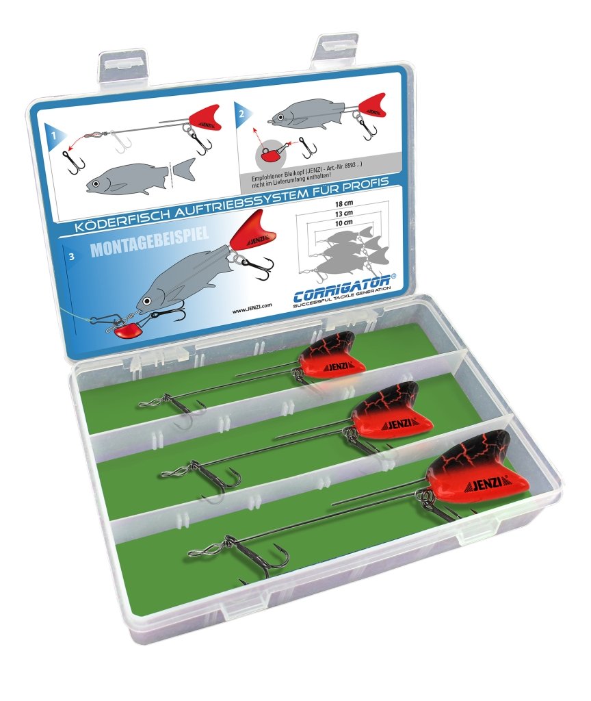 Jenzi Fishing Bait Buoyancy System of Special Colours One Box 10,14 and 18 cm