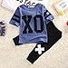 CANIS Baby Boy Short Sleeve XO T-shirt and X print Pants Outfits (80(6-12M))