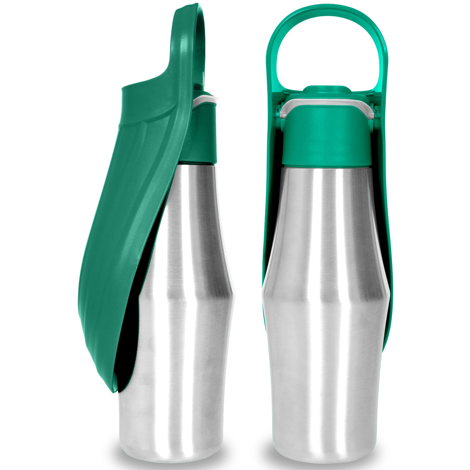 Photo 1 of Dog Water Bottle, Portable Dog Water Bottle Dispenser - 27 OZ Stainless Steel Leak-Proof Water Bottle for Dogs On The Go, Perfect for Travel, Walking, Hiking and Outdoor Activities (Green)