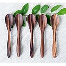 Bali Harvest Set of 5 Handmade Wooden Spoons | Indian Rosewood Sono | Eco Friendly | Dessert Spoons | Coffee Tea Spoons | Ice Cream Spoons | Cereal Spoons | Vegan Gift
