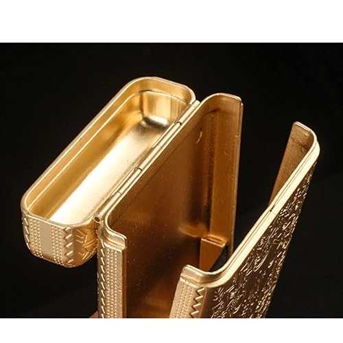Three Open Alloy Cigarette Case, Retro Metal Ciggaret Case, Vintage Cigarette  Holder case,Creative 3-Sided Carved Ultra-Thin Case Cigarette Accessories  for 14 Regular Size Cigarettes in Saudi Arabia