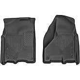 Husky Liners X-act Contour Floor Mats | Fits 2009-2024 Dodge Ram 1500 (19-24 Classic Body Only) 2010-2018 Dodge Ram 2500/3500 Mega/Crew CAB ONLY | Front Row, 2-pc Black - 53511