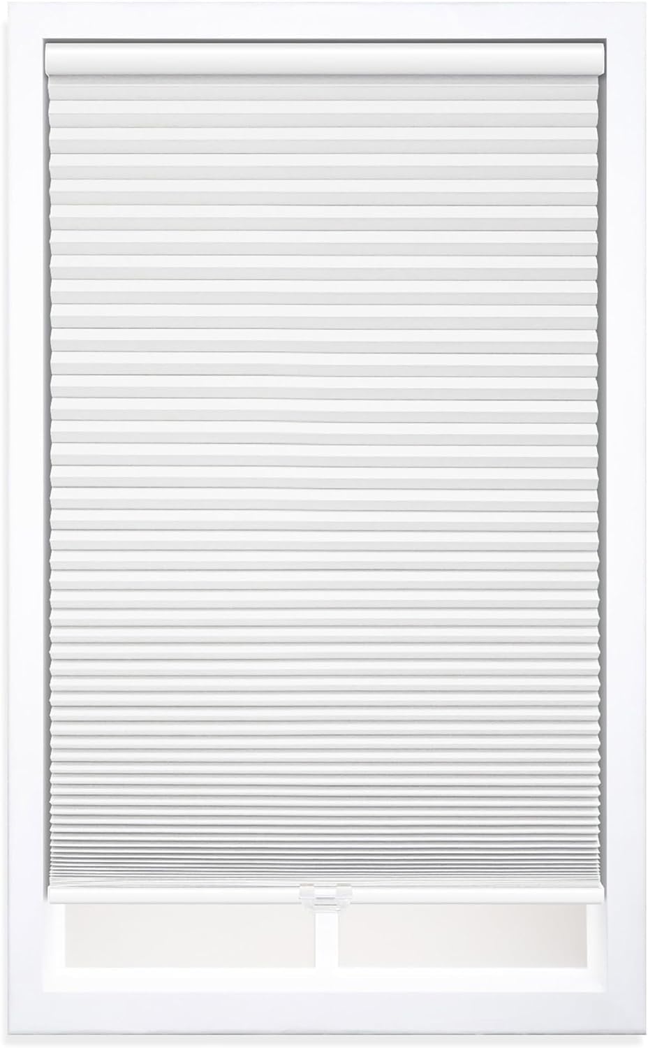 DEZ FURNISHINGS Cordless 1.5" Blackout Cellular Shade, White, 42" W x 36" H Image