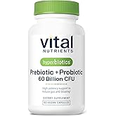 Hyperbiotics Vital Nutrients Prebiotic and Probiotic for Women and Men | 60 Billion CFU | Pre and Probiotics Supports Digestive Health, Constipation, Diarrhea, Gas & Bloating | 60 Vegan Capsules