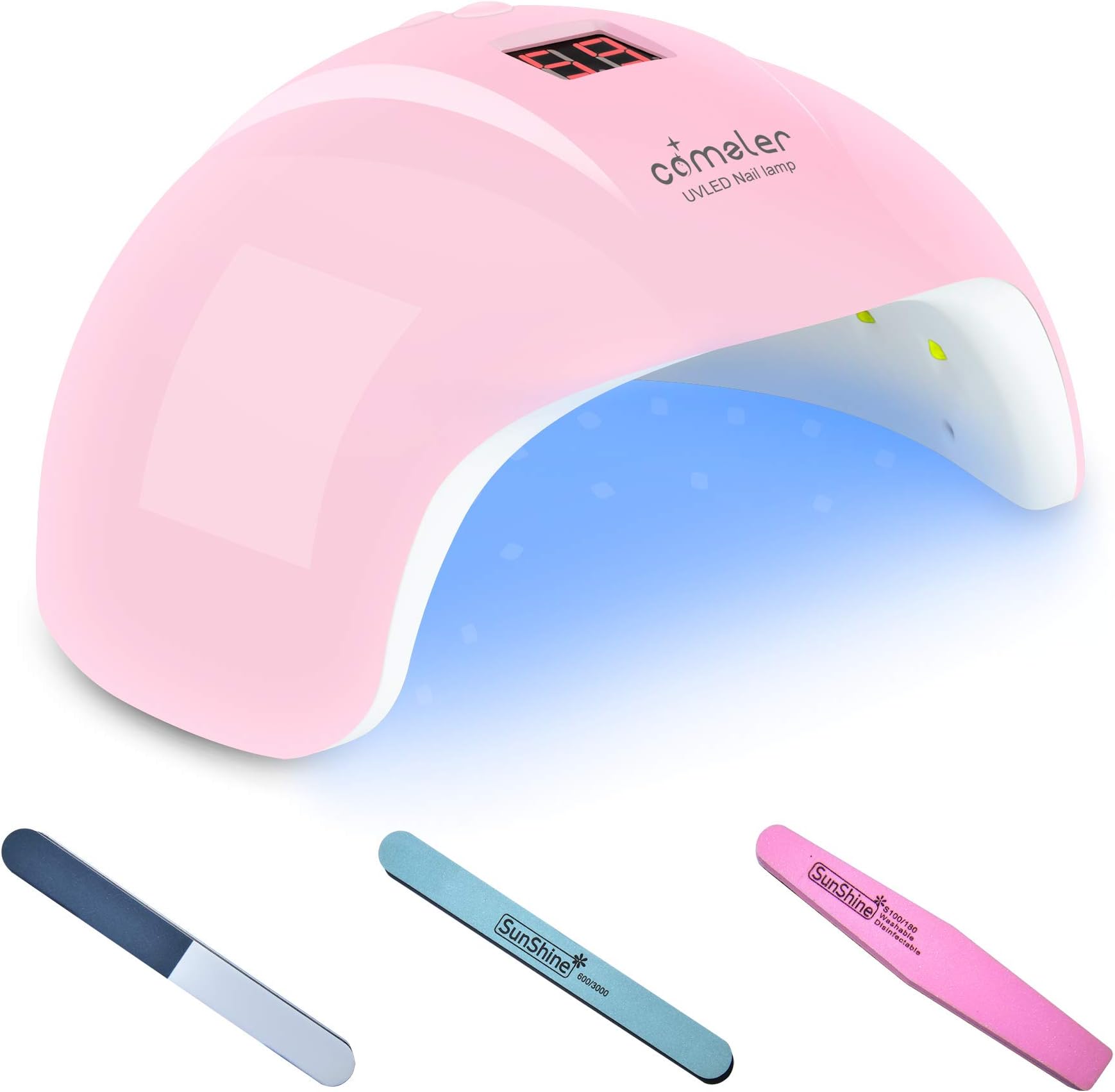 UV LED Nail Lamp Gel Polish Light 24W Nail Dryer – Nail Light with 3 Timer Setting, Automatic Sensor Nail Art Tools for Fingernail and Toenail Curing