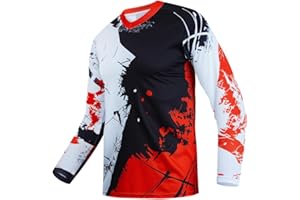 Hotlion Kids Dirt Bike Jersey Youth Motocross Shirts for Boys Mountain Long Sleeve Cycling Jersey Child Off Roading Jersey