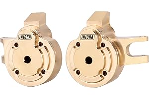 INJORA Brass Portal Cover Steering Knuckle Set for 1/18 Axial UTB18 Capra Buggy Front Axle Upgrade, 66g/pcs (UTB18-02)