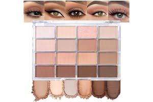 K'APEINE Beige Eyeshadow Palette, 16 Colors Glitter Eyeshadow Chunky Pressed Sparkle Eye Shadow Powder Makeup Pallet Ultra Sh