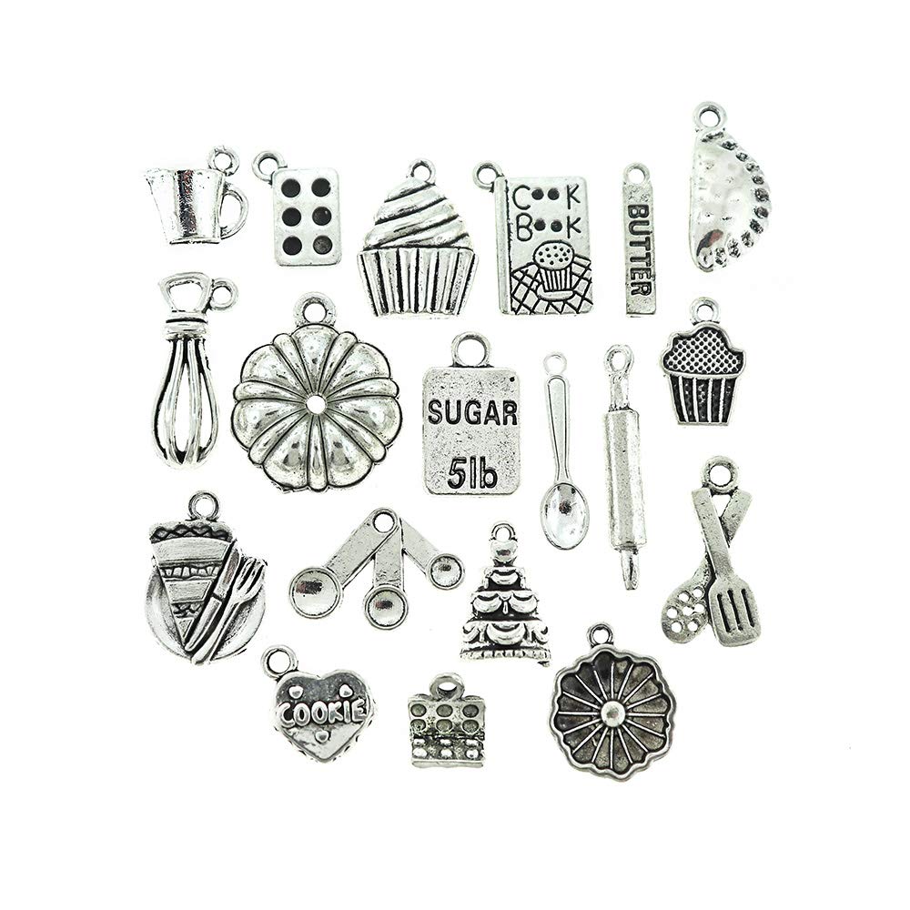 Buy Deluxe Baking Charm Collection Antique Silver Tone 20 Different