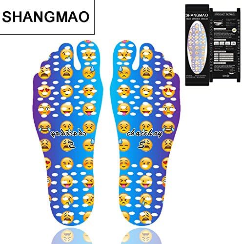 SHANGMAO NEW Colorful Beach Stick On Feet Pads Adhesive Pad,Invisible Shoes for Shoes Waterproof and Anti- Slip - Outdoor Summer Activities Essential (2Pairs/Box)