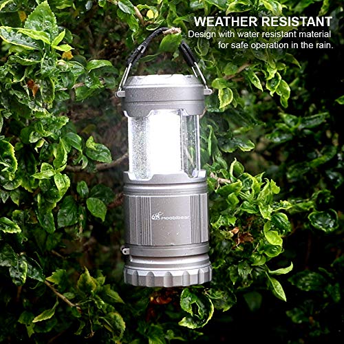 LED Camping Flashlight Lanterns Combo- Moobibear 2-In-1 Portable Tac Lantern Handheld Flashlights, Battery Powered Water Resistant Collapsible Lantern for Night Fishing, Hiking, Emergencies, 4 Pack