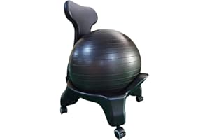 Balance Ball Chairs, Adults Office Exercise Ball Chair,Rolling Balance Posture Chair, Anti-Burst Yoga Ball, Base & Pump