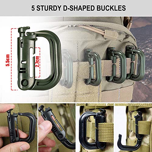 MWZTECH Kit of 25 Attachments for Molle Backpack, Tactical Molle