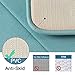 Flamingo P Memory Foam Shower Bathroom Mat Rug Soft Non Slip Bath Mats Machine Washable, 24x17 Inches, Aqua Green