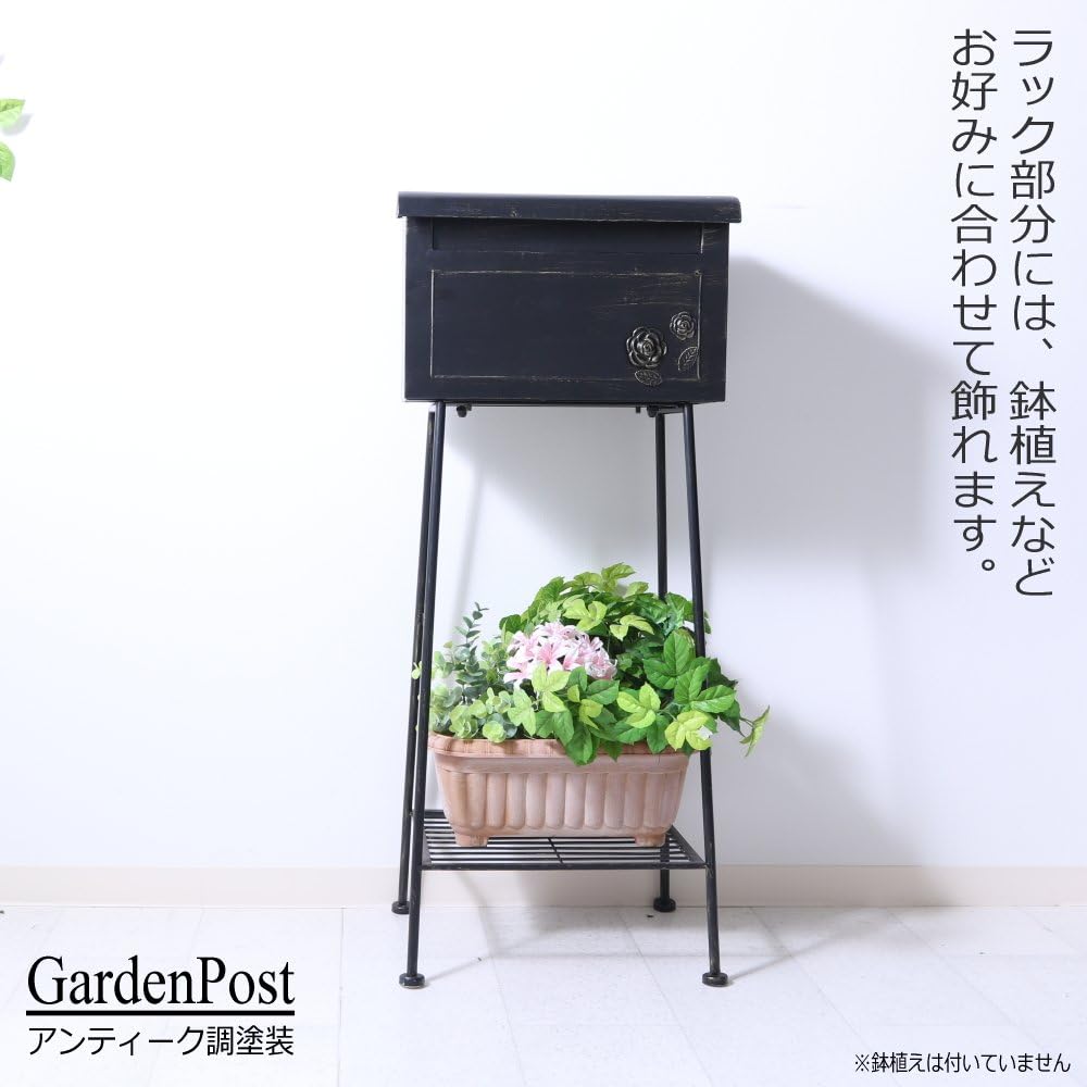 Amazon Co Jp ポスト 郵便受け スタンド式 置き型 レトロ アンティーク調 郵便ポスト ホーム キッチン