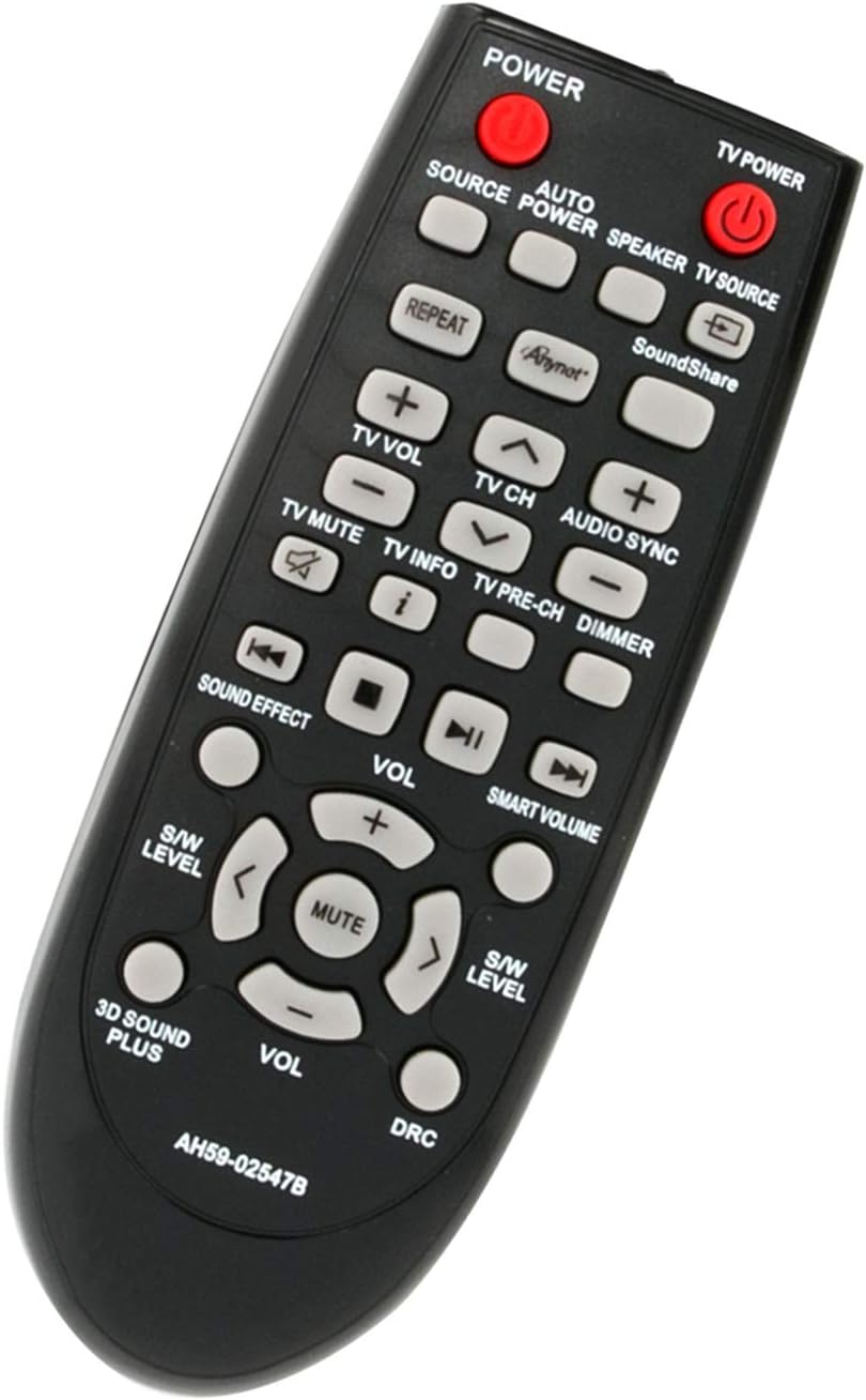 VINABTY AH59-02547B Replacement Remote Control Fit for SAMSUNG Soundbar Speaker HWF450ZA HWF450 PSWF450 AH68-02644D-00 HW-F450ZA HW-F450 PS-WF450