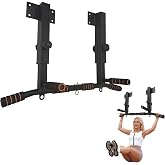 ptlsy Wall Mounted Pull Up Bar Multifunctional with Multi-grip Chin Up Bar Heavy Duty Dip Station for Home Gym Indoor Workout, Fitness Equipment, Dip Stand Supports to 440 Lbs