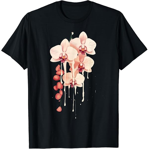 Amazon.com: Dripping Orchid Flower on Melting Orchid T-Shirt