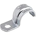 Raco Hubbell 1333 Strap Rigid/IMC Conduit, 1 Hole, 3/4" Trade Size, Steel (Pack of 100), Gray