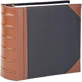 Executive Binder, English Leather 2 Tone with Stitching and Ribbed Spine, Heavy Duty 3 D-Ring with Boosters, Black (2" inch, 1PK)