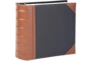 KLEER VU Executive Binder, English Leather 2 Tone with Stitching and Ribbed Spine, Heavy Duty 3 D-Ring with Boosters, Black (2" inch, 1PK)