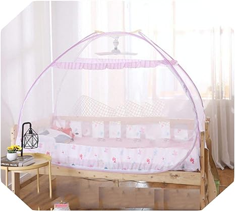 Amazon Co Jp 女の子向けネット ポータブル赤ちゃんベビーベッド蚊帳幼児ベッド抗蚊テントモンゴルパオ子供蚊帳折りたたみキャンプ ピンク80x0x130cm Home Kitchen