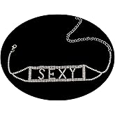 Hopodix Rhinestones Choker Necklace SEXY Letter Choker Sparkly Crystal Necklace Chain Collar Chokers Valentine gifts for Women Valentine jewelry