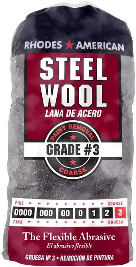 Steel Wool, 12 pad, Coarse Grade #3, Rhodes American, Paint Removal
