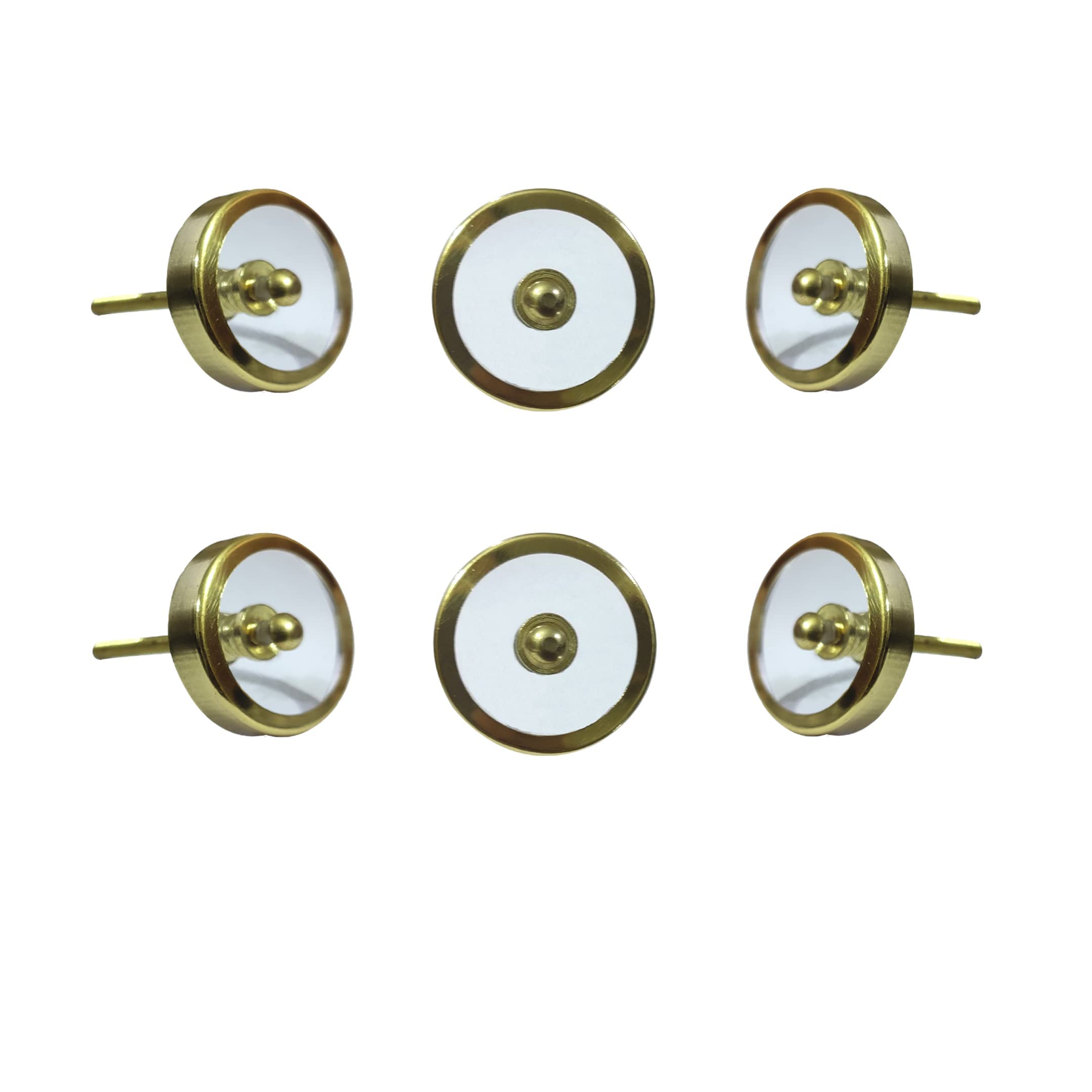 Perilla Home Set of 6 Varna Glass Knobs Kitchen Cabinet Cupboard Door Knobs Dresser Wardrobe and Drawer Pull (Clear)