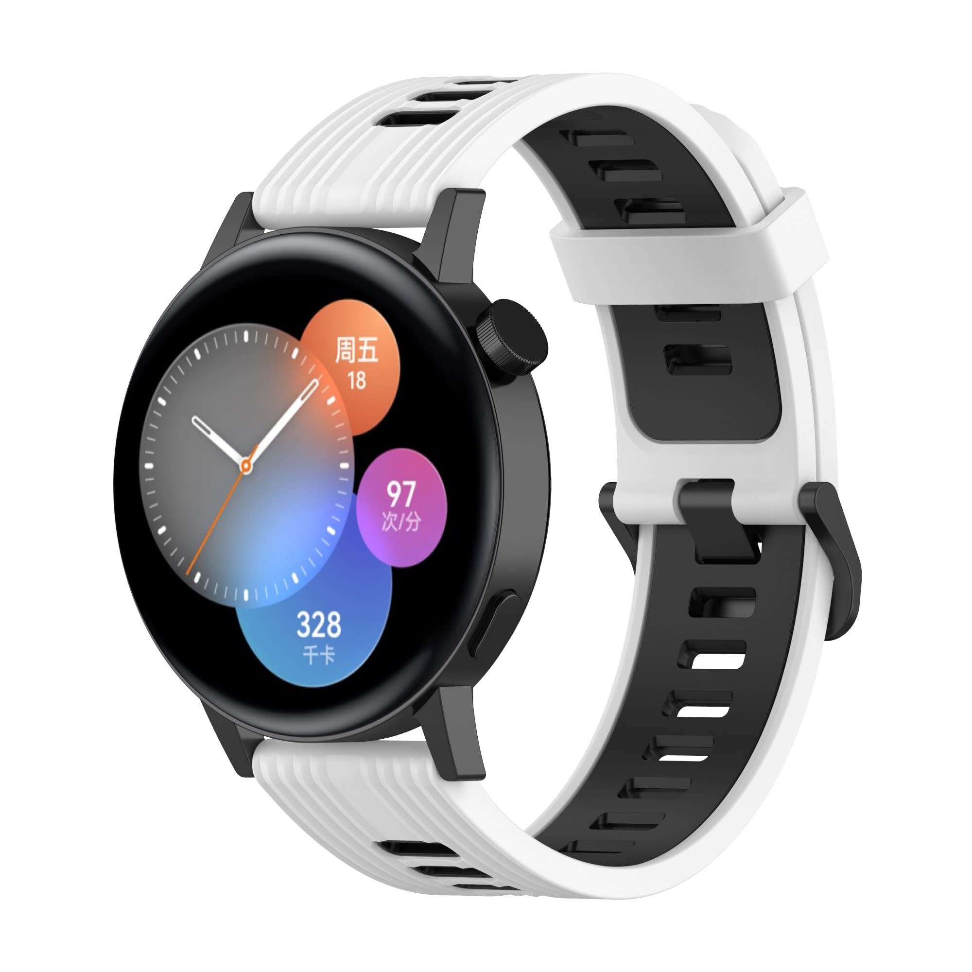 Tiggo 20 mm strap for Garmin Forerunner 158, 2 pieces silicone replacement strap, silicone strap, watch strap for Garmin Forerunner 55 / Venu SQ/Venu/Huami Amazfit Neo (c1)