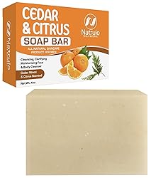 Cedar & Citrus Natural Soap, 4oz Scented Bar Soap