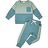 FOCUTEBB Toddler Boy Clothes Baby Boys Fall Winter Outfits Long Sleeve Sweatshirt Top Jogger Pants Set Boys Outfit Set 12M-4T