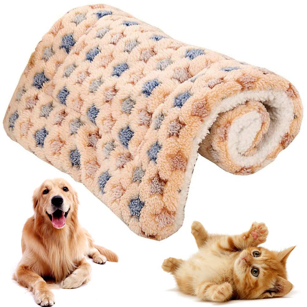 CUEYU Cat Dog Crate Pad, Cat Dog Mat, Washable Cat Dog Crate Bed Cushion, Dog Cat Blanket Fleece Pet Pad, Winter Sleeping Bed Comfort for Small Dogs, Pets, Cats (55 * 42 CM)