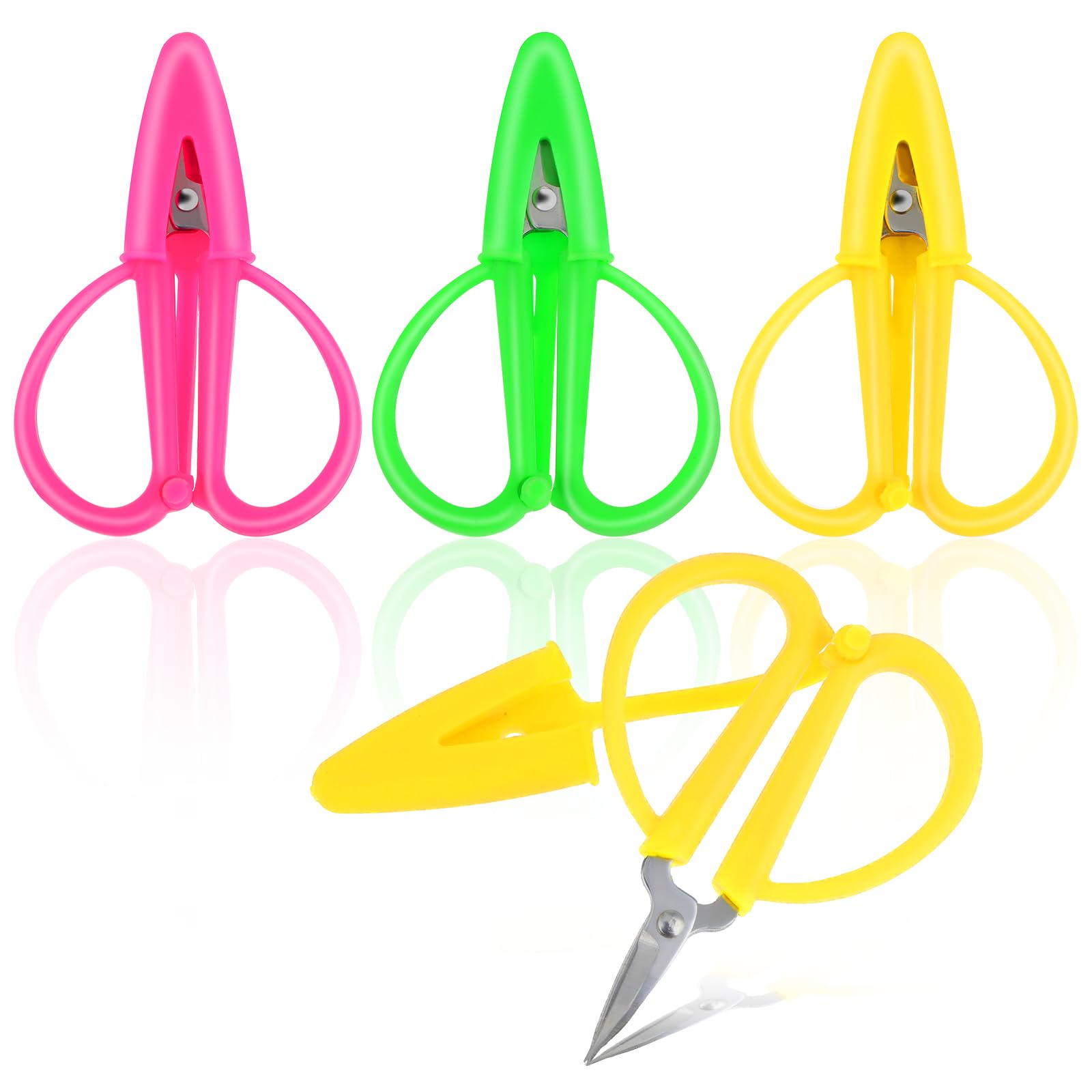 Photo 1 of WLLHYF 3Pcs Mini Scissors Set, Mini Scissors Thread Tiny Scissors Colorful Travel Scissors with Protective Cover Embroidery Craft Scissors for Sewing, Crafts, and Yarn 2.48 × 1.69 inches