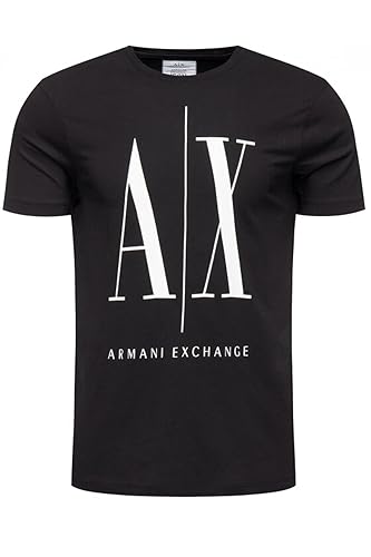 A|X ARMANI EXCHANGE mens Icon Graphic T-shirt T Shirt, Black, X