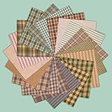 40 Soft Charm Pack, 6 inch Precut Cotton Homespun Fabric Squares by Jubilee Creative Studio