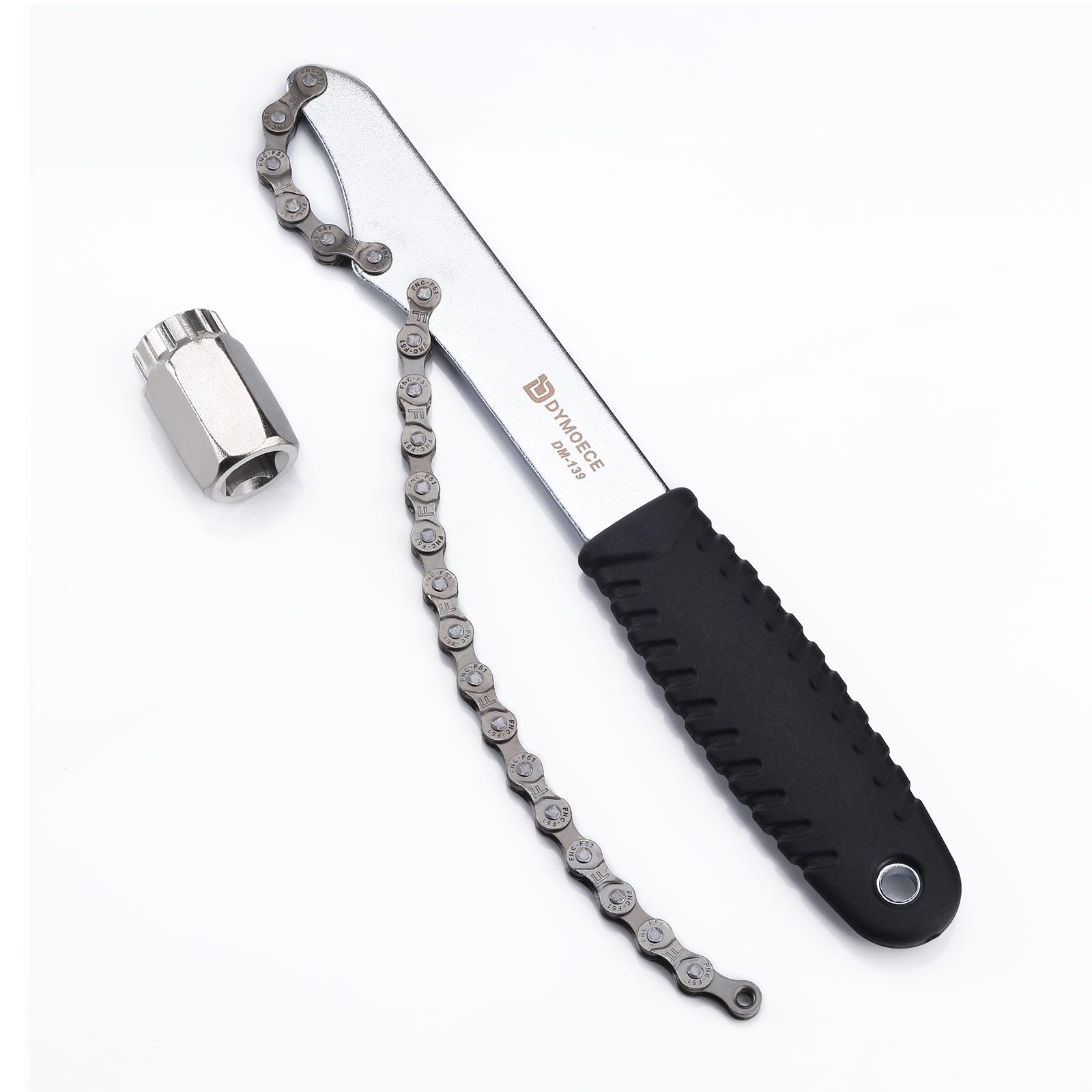 Dymoece Bike Cassette Lockring Removal Tool Bicycle Chain Whip Tool Kit Sprocket Remover Kit Compatible with Shimano Sram Freewheel Turner Install Removal