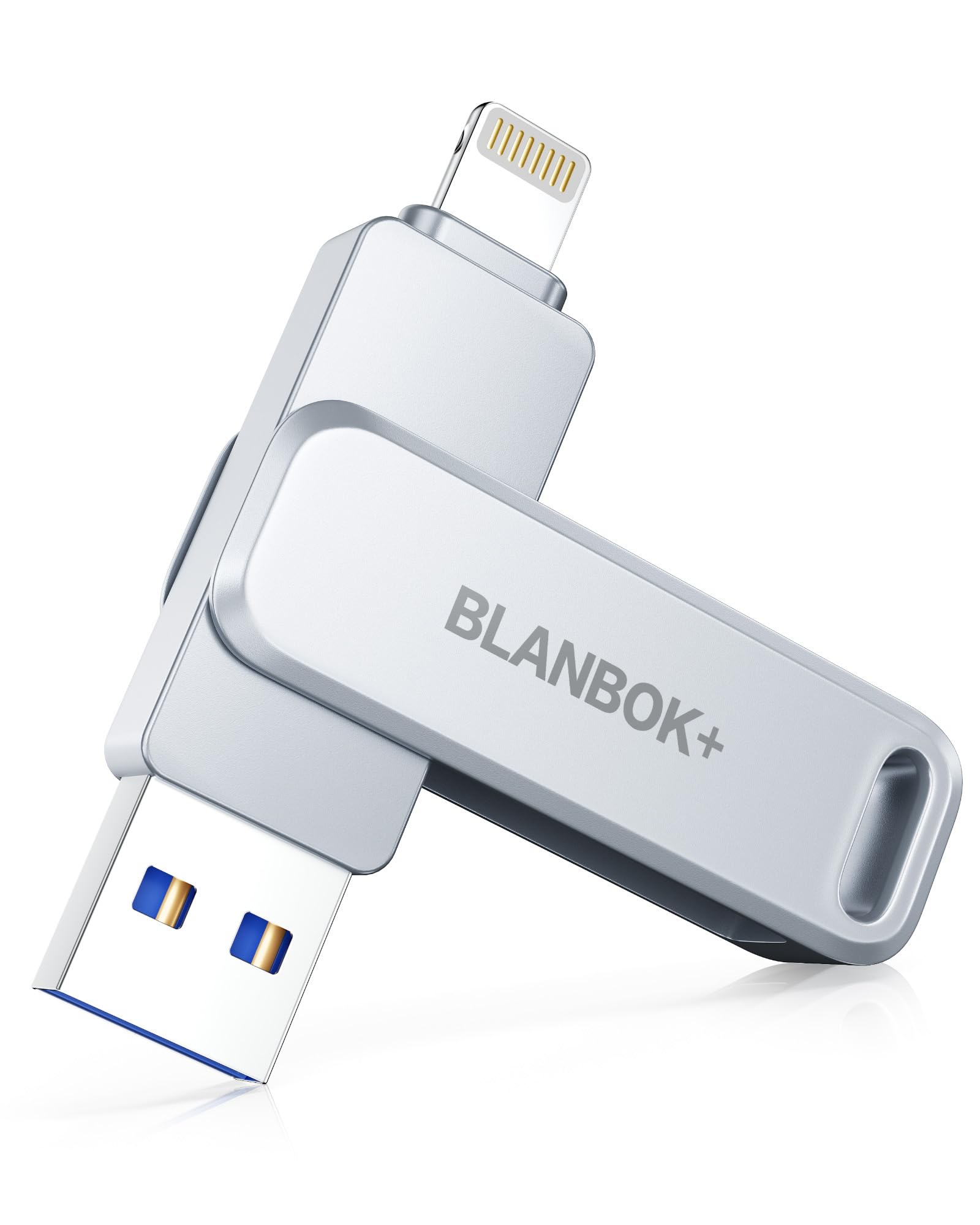 BLANBOK+ MFI Certified memory stick 256G flash drive for iPhone usb stick usb memory sticks photo stick for iPhone/iPad/Android/PC