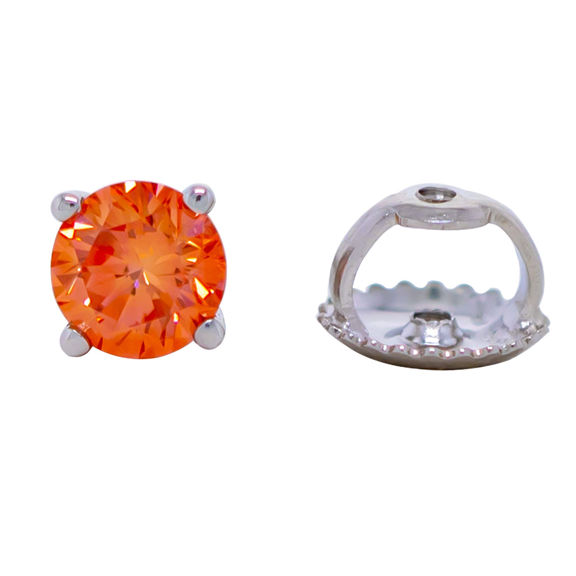 New World Diamonds Single Stud 14k Gold Earring 0.40 Carat Lab Created Diamond for Men or Women