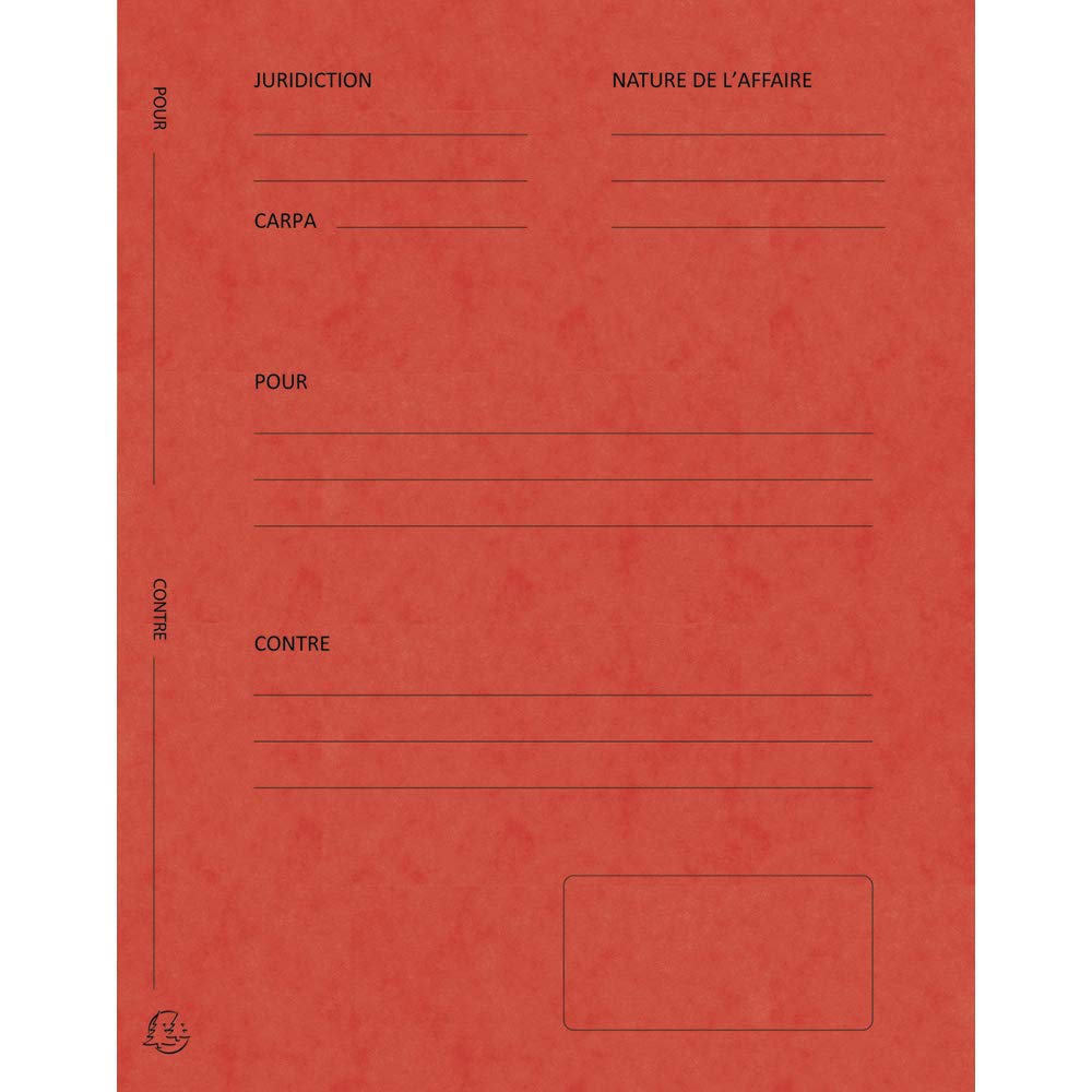 Exacompta - Ref 220105E - Nature Future Pre-Printed Square Cut Folders - 250 x 320mm in Size, Suitable for A4 Documents, 265gsm Glossy Card - Red (Pack of 25) - French Text