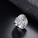 Mytys Vintage Silver Rings Knot Bali Design Solid Large Bold Statement Chunky Rings for Women Men