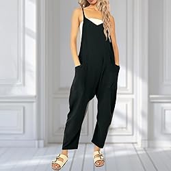 UNIANKIYA One Piece Jumpsuits for women V Neck