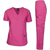 Dagacci Scrubs Medical Uniform Women and Man Scrubs Set Medical Scrubs Top and Pants