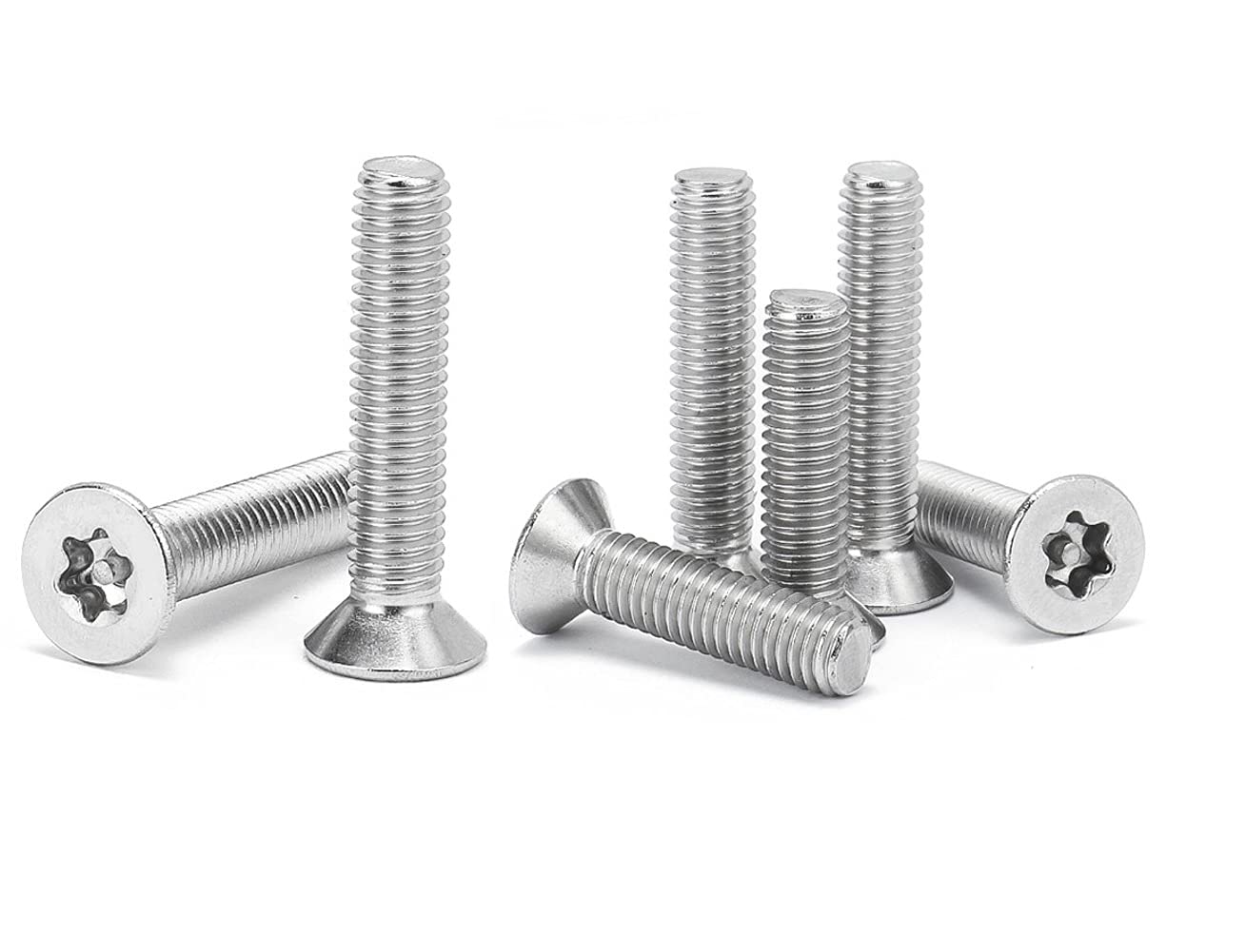 ANSIEDIO Torx Countersunk Screws Bolts with Column Stainless Steel Flat Head Hexagon Socket with Needle Anti-theft Screw, M5×25mm,20 pcs