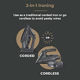 Tower T22008G CeraGlide Cordless Steam Iron Ceramic Soleplate Grey view 3