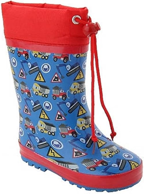 Wellies Boys Trucks/Diggers Welly- Wellington Boot - Blue- 9: Amazon.co ...