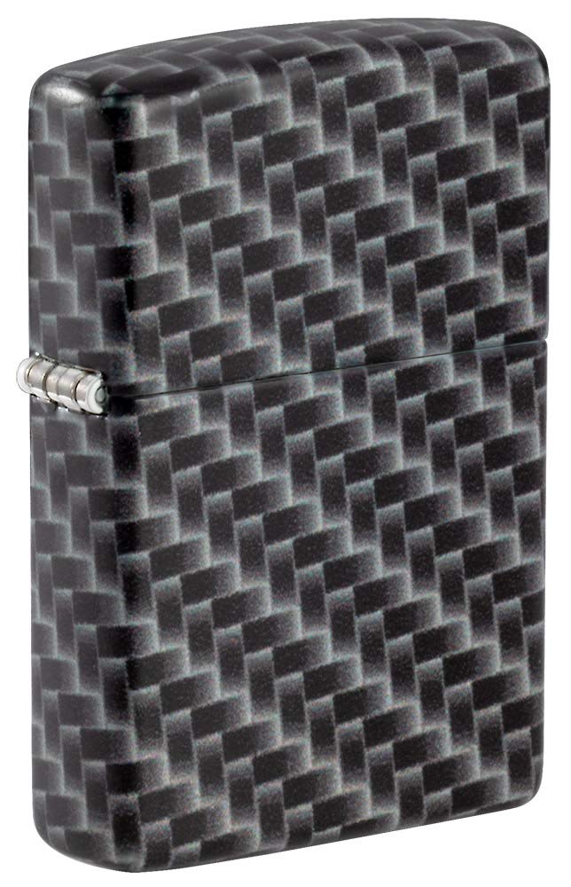 Zippo - Windproof Lighter, Carbon Fibre, 540° Colour Image, Refillable, Reusable, Windproof Design, Gift Box, Made in the USA