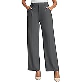 AVAMO Womens Dress Pants Wide Leg Stretchy Work Pants Women High Waisted Business Casual Trousers Slacks with Pockets