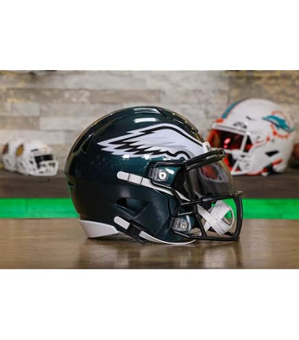 philadelphia eagles speedflex helmet MID-Size : Sports & Outdoors Brain stimulation helmet isolated a visor Reel Option:4000 Leather Garment Bag